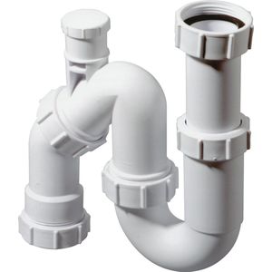 Wasmachine afvoeradapter, slangaansluiting voor vaatwasser hoekmachine met inlaat 19-24 mm en uitlaat 40 mm pijpdraad, kunststof