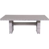 Garden Impressions Tennessee Lounge Dining Tuintafel 180x100 cm - Licht Grijs