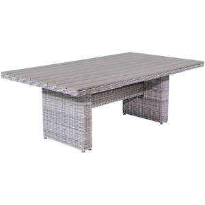 Garden Impressions Tennessee Lounge Dining Tuintafel 180x100 cm - Licht Grijs