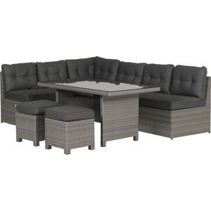 Garden Impressions Coral lounge/dining set 5-delig - organic grey