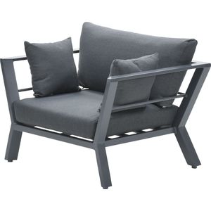 Garden Impressions  Sasha loungestoel - aluminium - donker grijs/antraciet
