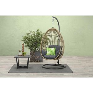 Garden Impressions Panama swing chair egg - carbon black/natural rotan