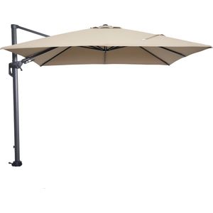 Garden Impressions Hawaii zweefparasol 300x300 cm - frame carbon black - doek taupe