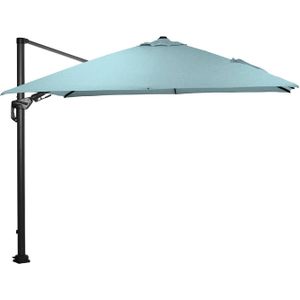 Garden Impressions Hawaii Deluxe zweefparasol 300x300 cm - frame donker grijs - doek mint grijs