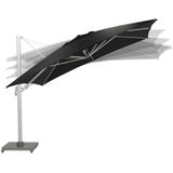 Zweefparasol Garden Impressions Hawaii Big Pole Wit Zwart 350x350 cm