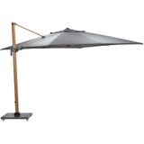 Garden Impressions Hawaii Big pole zweefparasol - 350 x 350 - teak look/donkergrijs