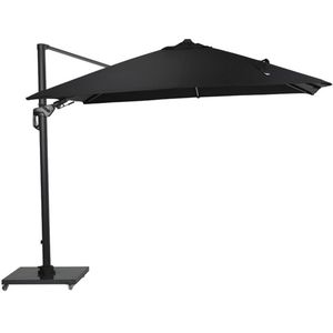 Garden Impressions Hawaii Lumen zweefparasol - 300 x 300 - carbon black/ zwart - met LED verlichting