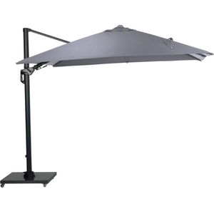 Garden Impressions Hawaii Lumen LED zweefparasol 300x300 -donker grijs - licht grijs