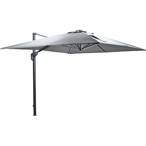 Garden Impressions Hawaii Big Pole telescopic zweefparasol 300x400 cm - donker grijs