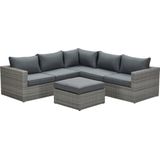 Garden Impressions  Orangebird loungeset 4-delig - beige/donkergrijs