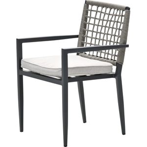 Garden Impressions Florance dining fauteuil - carbon black - rope taupe - desert sand