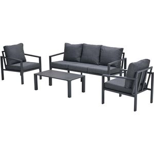Garden Impressions Durban loungeset 4-delig - donker grijs