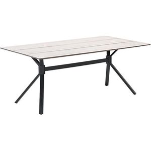 Garden Impressions Ragussa tafel 220x100xH72 light teak polywood, carbon black frame