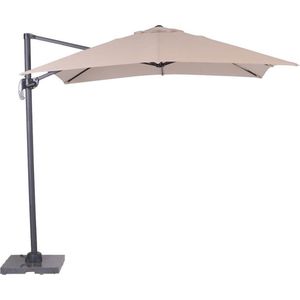 Garden Impressions Hawaii zweefparasol S 250x250 - donker grijs - ecru