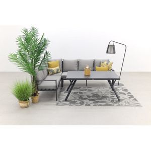 Garden Impressions Senja lounge dining set 3-delig links - donker grijs