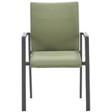 Dallas dining fauteuil carbon black/ moss green - Garden Impressions