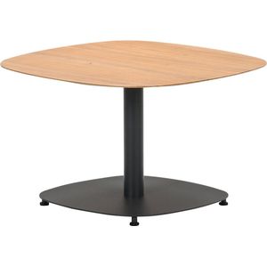 Leon bijzettafel - 70x70 cm - carbon black - light teak look -  Lounge tafels  - Specialist in Tuinmeubelen