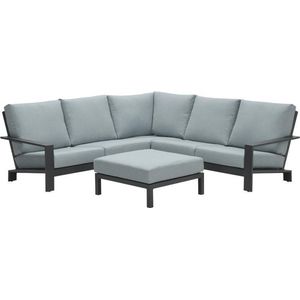 Garden Impressions Lincoln loungeset 4-delig - carbon black/ mint grey