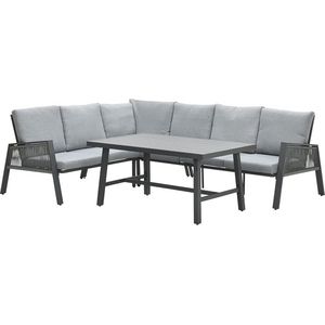 Garden Impressions Brendon lounge dining set 4-delig rechts - mint grijs