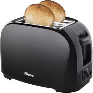 Tristar Broodrooster BR-1025 - 2 Sleuven - 6 Standen en Kruimellade - Voor 2 boterhammen - Toaster - Zwart