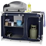 Campart Campart Alicante Campingkeuken, windscherm, ruimte voor gasfles, blauw, 102 x 48 x 85 cm