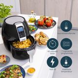Princess Digitale Airfryer XL 182021 - Heteluchtfriteuse - 3.2 liter - 8 voorgeprogrammeerde programma’s - Inclusief grillrek - Zwart