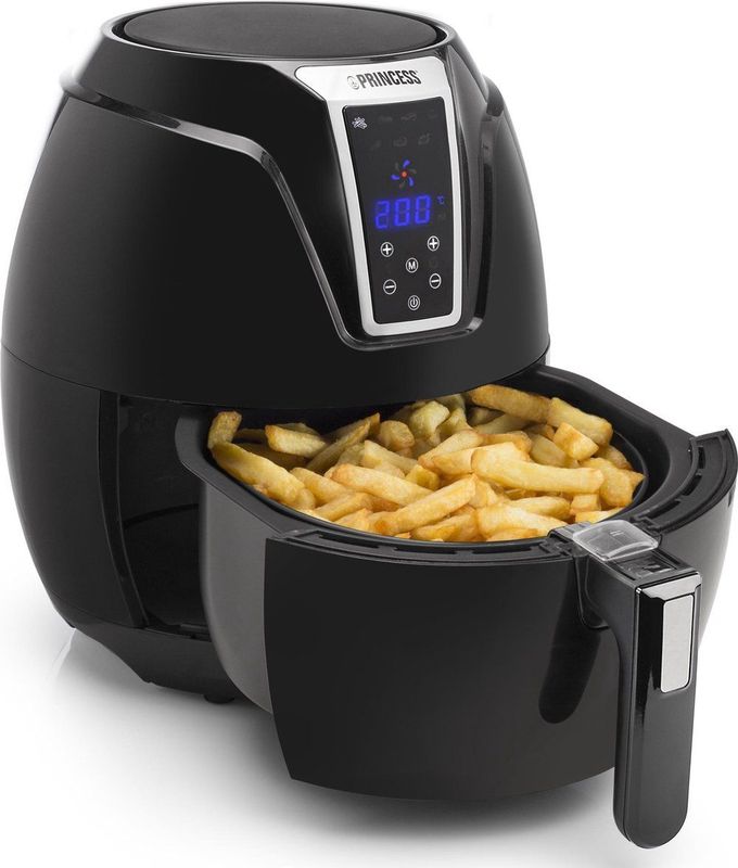 Princess Digitale Airfryer XL 182021 - Heteluchtfriteuse - 3.2 liter - 8 voorgeprogrammeerde programma’s - Inclusief grillrek - Zwart