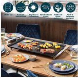 Princess Bakplaat 103120 - Table Chef Premium - Grillplaat - Gourmet - Groot 60x36 cm - 2500W - Regelbare thermostaat - 1.5 meter snoer - Teppanyaki - Dubbel verwarmingselement - Extra snel warm