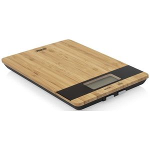 Princess 492944 Keukenweegschaal – Digitaal - Stijlvol bamboe – 1g tot 5kg - Tarra functie