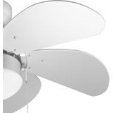 Plafondventilator Tristar VE-5810 - Ventilator met licht - Ceiling Fan met Trekkoord - 3 Instelbare Standen - Ø 76 cm - Wit