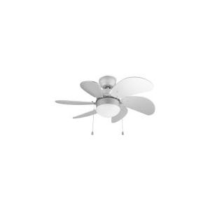 Plafondventilator Tristar VE-5810 - Ventilator met licht - Ceiling Fan met Trekkoord - 3 Instelbare Standen - Ø 76 cm - Wit