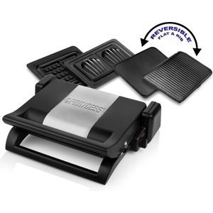Princess Multi Contactgrill - Grill Apparaat - Tosti Apparaat - Wafelijzer - RVS Design