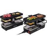 Tristar Gourmetstel RA-2742 - Raclette - Uitbreidbaar en koppelbaar Gourmetset - Set 2 stuks 4 personen - Zwart