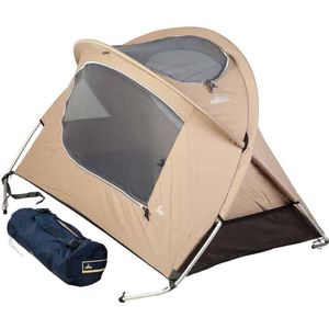 NOMAD® Baby Tent Campingbedje | 118x68x75 cm | Babytent / Peuter Slaaptent / Strandtent | Incl opberghoes | Beige | Lichtgewicht & Compact | Snel op te zetten