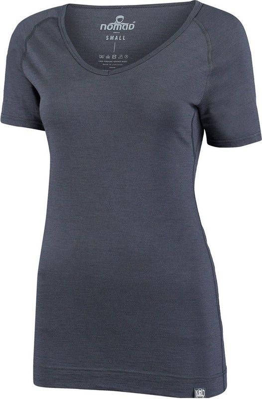 Nomad - Pure - T-shirt - Grafiet - Dames - 100% Merinowol