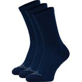 NOMAD® 3 Pack Sokken Maat 35-38 | Polyester Wandelsokken Crew 3-pack Donkerblauw | Naadloos | Dames & Heren | Comfortabel & Dempend