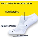 NOMAD - Wandelsokken - Wit - 3 Pack - Enkelsokken - Maat 35-38