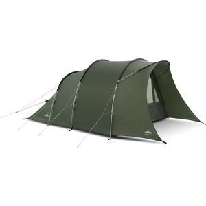 NOMAD® Dogon Tent 4 Personen | Topkwaliteit | Extra hoog: 220 cm | 530x325 cm | Lichtgewicht Tunneltent 4 Persoons| Muggengaas | Goede ventilatie