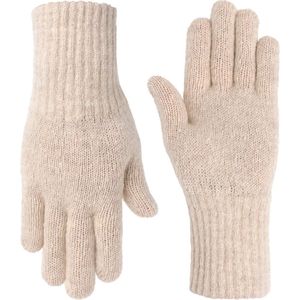 NOMAD® Turoa Handschoenen Dames | One Size Beige | Winter Warm & Zacht | Gebreide Wolmix