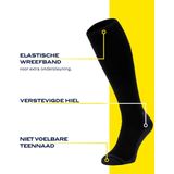 NOMAD® Skisokken Premium Merinowol 2-Pack | Maat 35/38 Zwart | Skiën / Snowboarden / Wandelen | Goede vochtafvoer | Extra versteviging | Ski Sokken Heren / Dames
