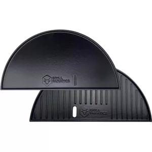 BBQ-Toro Gietijzeren Grillplaat 47x36 Cm – Geëmailleerd – Voor Houtskool & Gasbarbecue – Met Vetgoot & Handgrepen