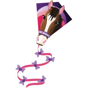 Vlieger Diamant Paard 1 Lijns 65x55cm. Knoop Kites