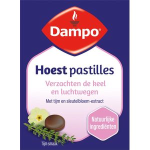 Dampo Hoest pastilles - Verzachten de keel en luchtwegen - Natuurlijke ingrediënten - Met Tijm smaak - Vanaf 6 jaar - 24 pastilles