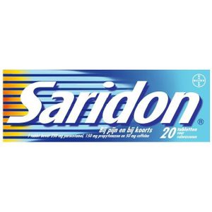 Saridon Pijnstillend en koortsverlagend  20 tabletten