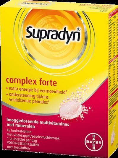 Supradyn Complex Forte multivitaminen - voor extra energie bij vermoeidheid - 45 bruistabletten