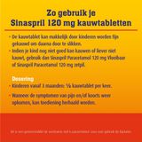 Sinaspril Paracetamol 120mg - Pepermuntsmaak - Pijnstiller - 10 tabletten