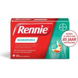 Rennie Suikervrij kauwtabletten bij brandend maagzuur, 36 stuks