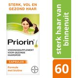 Priorin met biotine, voor sterk en vol haar van binnenuit, 60 capsules