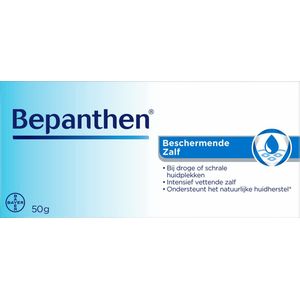 Bepanthen Beschermende Zalf - intensief vettende zalf - zonder parfum - droge of schrale huidplekken - 50 gram