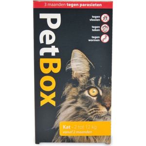 Kat - 2 tot 12 kg PetBox kat tegen vlooien, teken en wormen